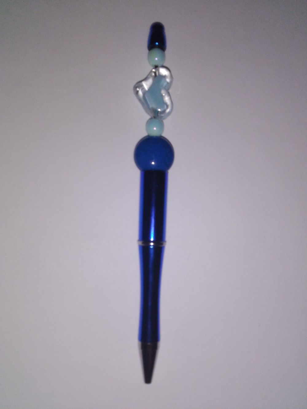 Blue Decorative Beaded Pen
